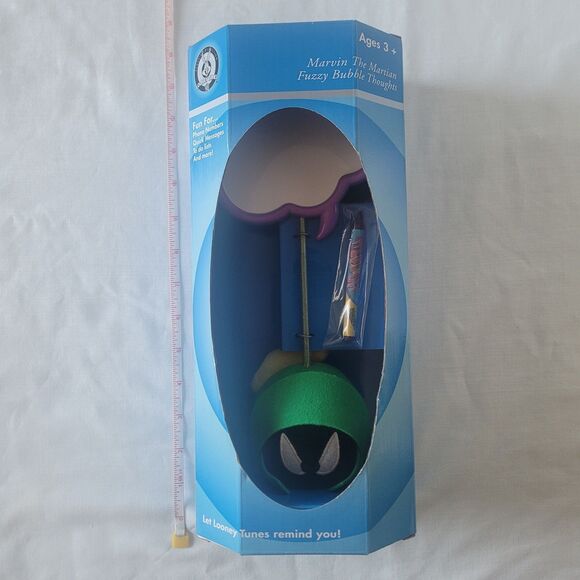 Vintage Marvin the Martian Fuzzy Bubble Thoughts Message Board NIB - Picture 9 of 10